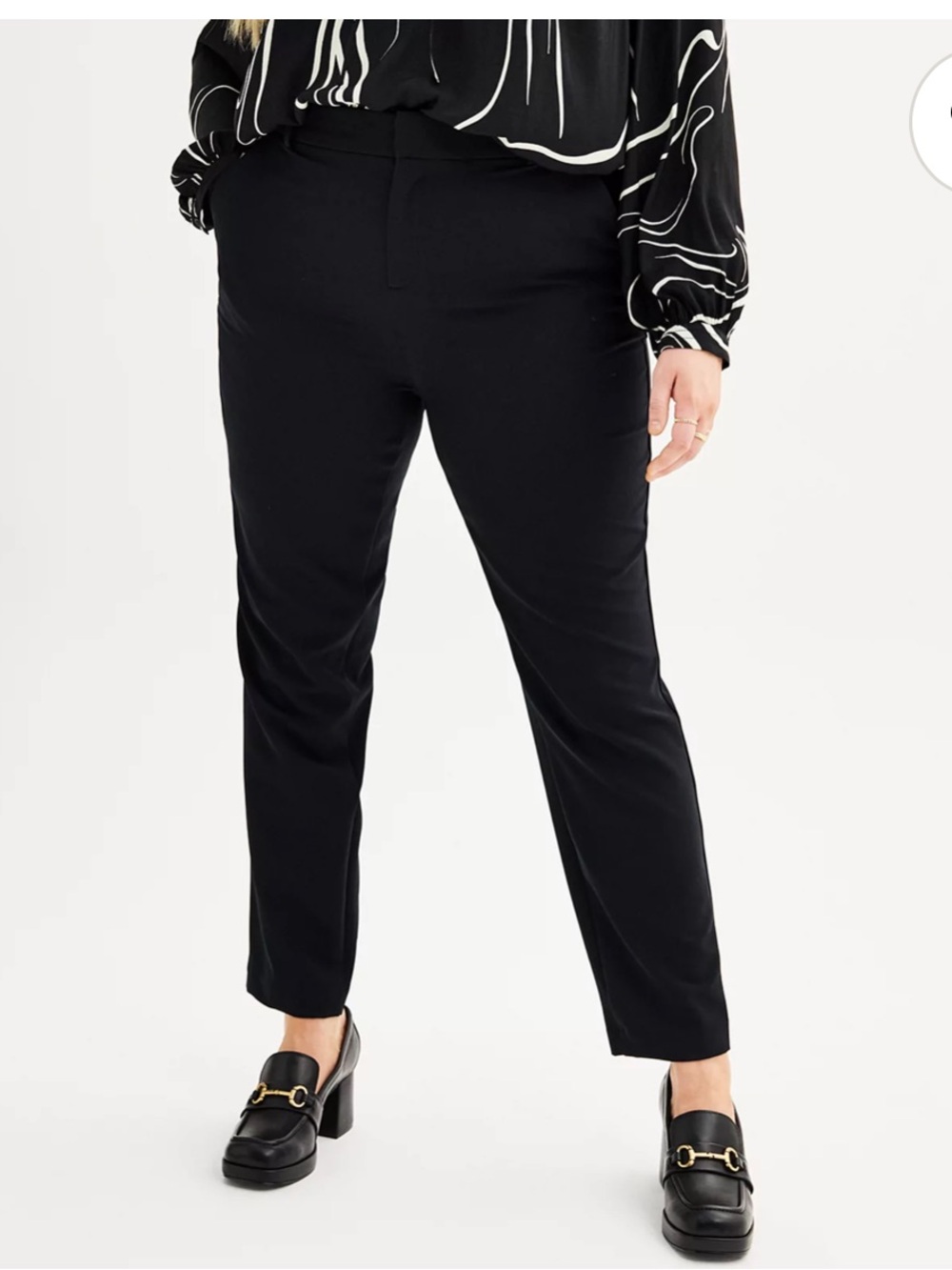 Nine West Black Straight-Leg Dress Pants